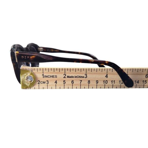 DIFF EYEWEAR DIME 2 Brown Tortoise Plastic Round‎ Sunglasses - Picture 8 of 9